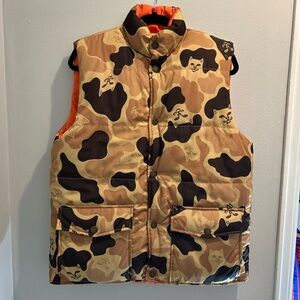 RIPNDIP, Lord Nermal, Camo Vest, Reversible, Puffer, Streetwear, Skate,Oversized